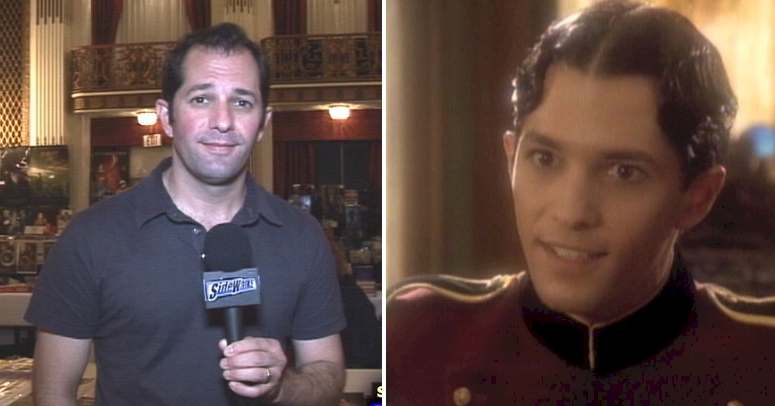 Michael Aron today (left) and his 1992 guest role in "Star Trek: The Next Generation"