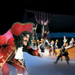 CAPTAIN HOOK AND HIS BAND OF PIRATES HAVE A SURPRISE IN STORE FOR PETER PAN