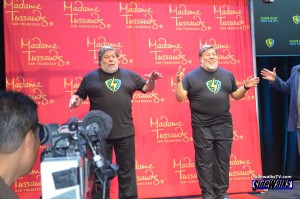 Steve Wozniak and his wax figure from Madame Tussauds Wax Museum