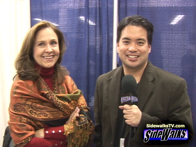 Erin Gray with host Richard R. Lee