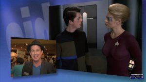 Manu Intiraymi with Jeri Ryan in Star Trek: Voyager