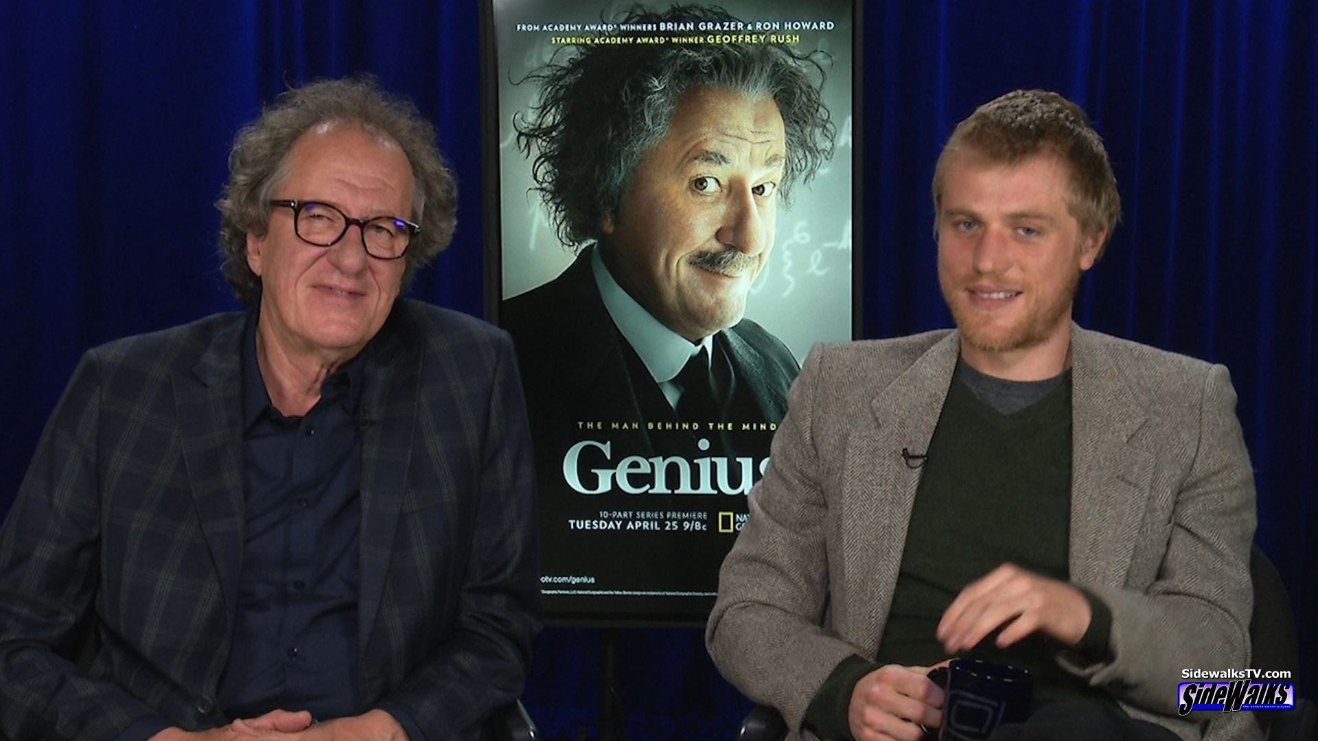 Geoffrey Rush and Johnny Flynn (Genius)