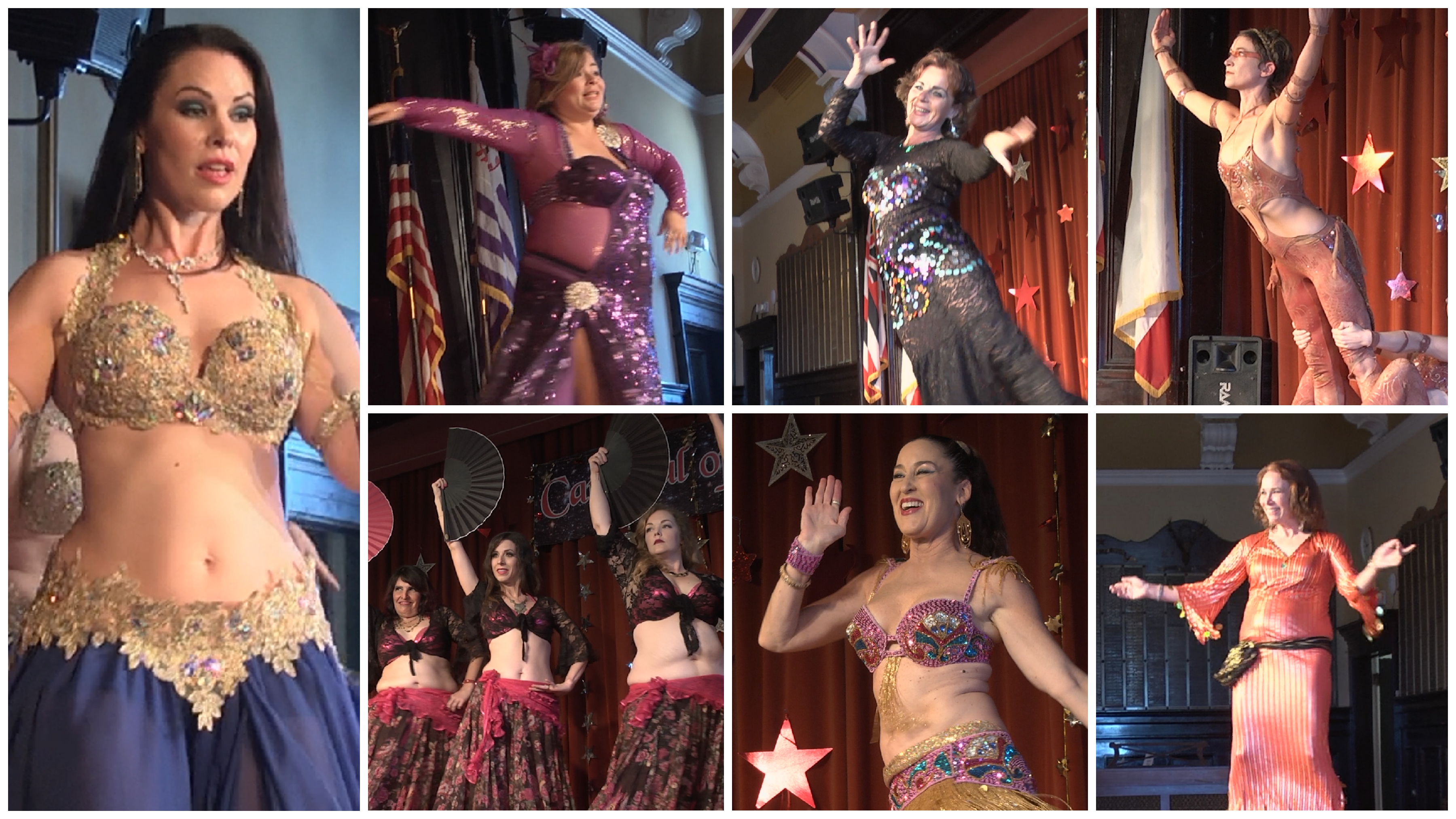 Collage of belly dancers from Carnival of Stars