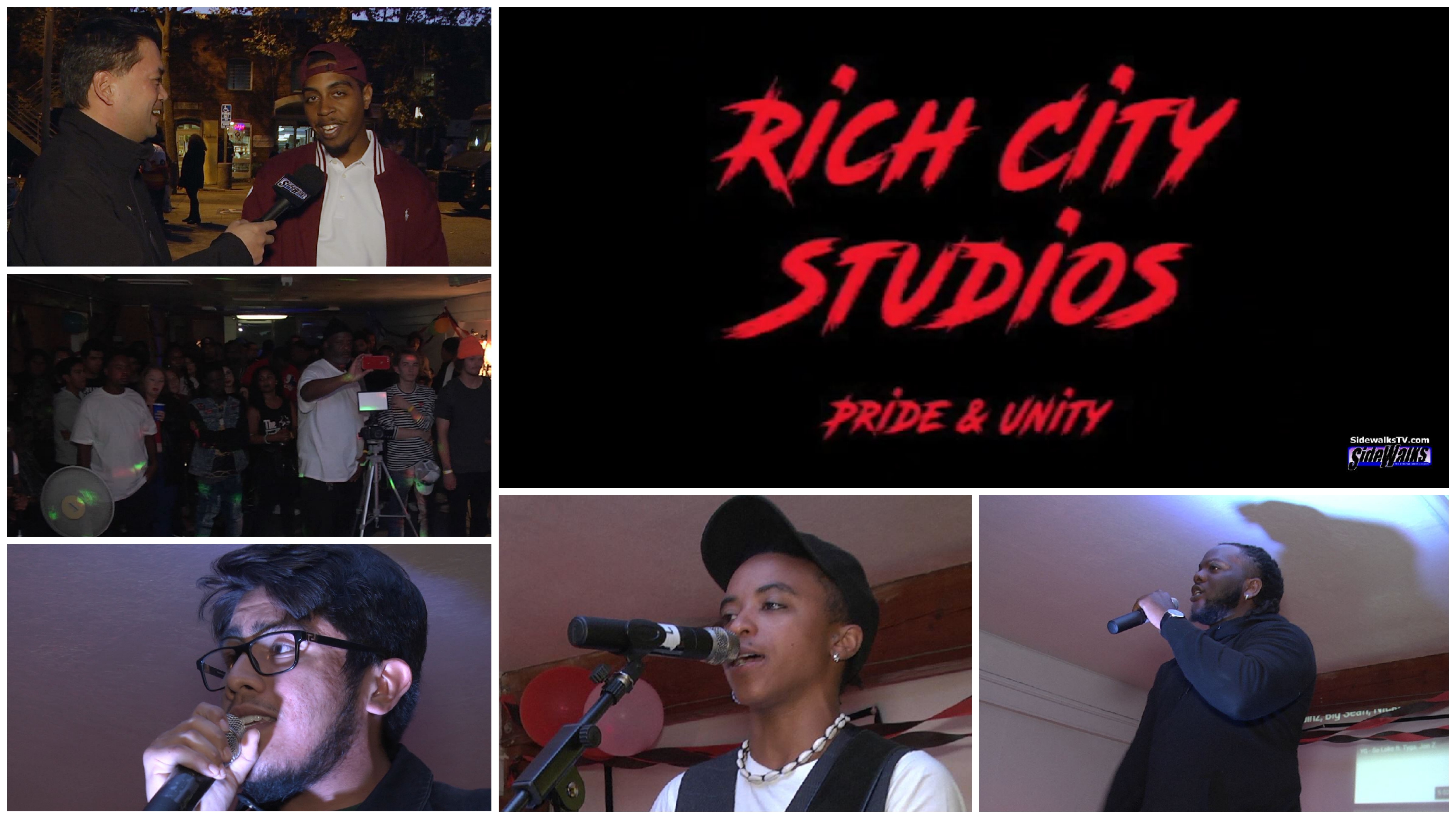 Collage of some of the performers at Rich City Studios