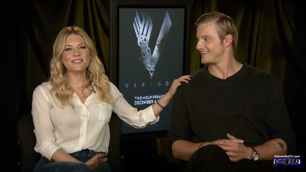 Katheryn Winnick and Alexander Ludwig is interviewed on SIDEWALKS ENTERTAINMENT