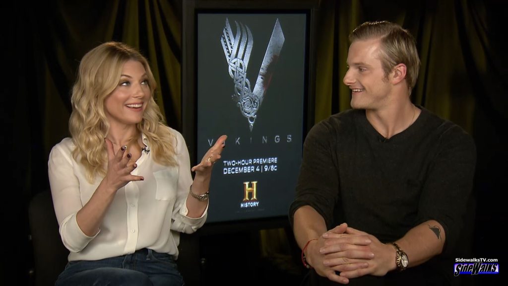 Katheryn Winnick and Alexander Ludwig is interviewed on SIDEWALKS ENTERTAINMENT