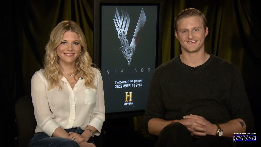 Katheryn Winnick and Alexander Ludwig is interviewed on SIDEWALKS ENTERTAINMENT