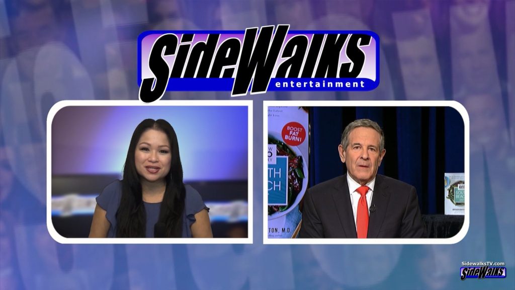 Host Lori Rosales interviews Dr. Arthur Agatston in a SIDEWALKS ENTERTAINMENT interview