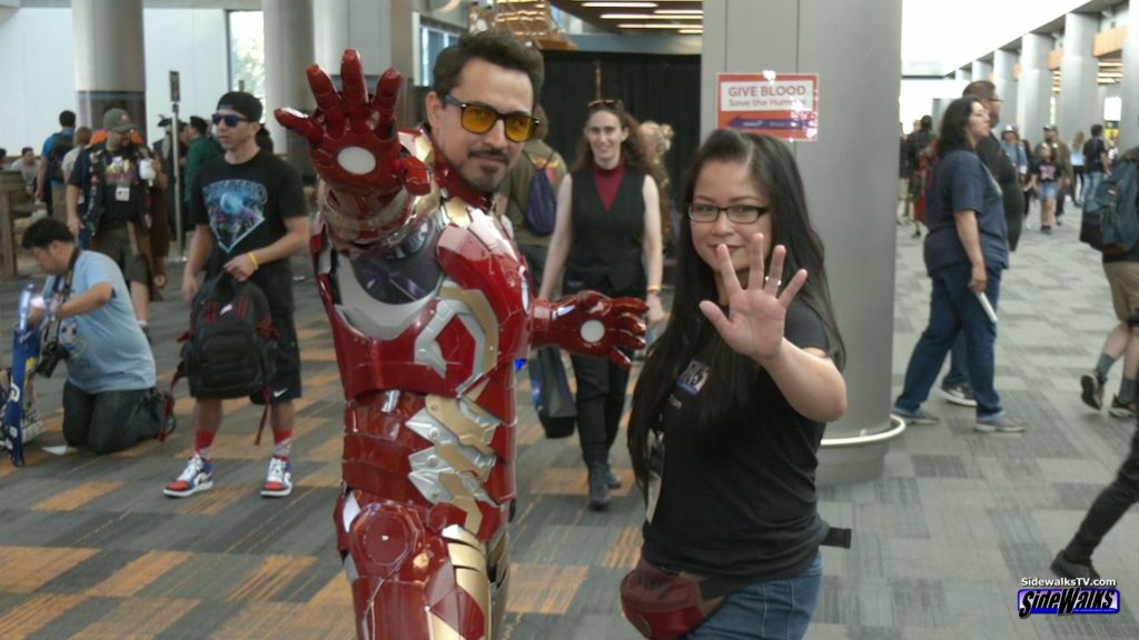 Cosplayer of Iron Man with Lori