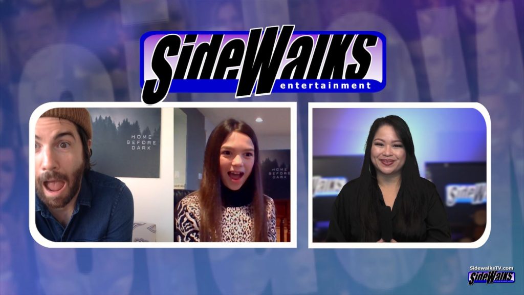 Jim Sturgess and Brooklynn Prince are interviewed y SIDEWALKS host Lori Rosales