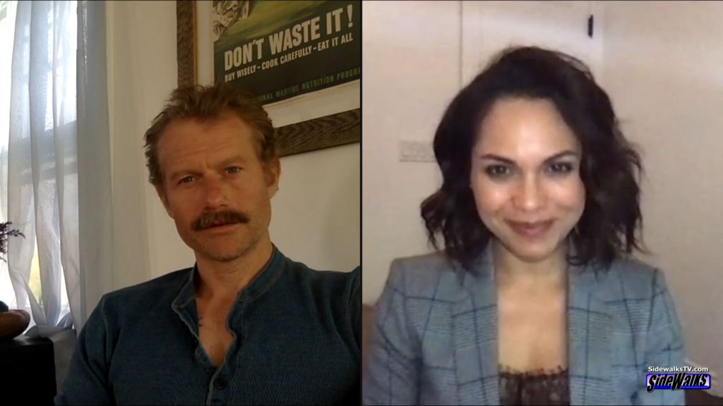 James Badge Dale and Monica Raymund are interviewed on Sidewalks Entertainment