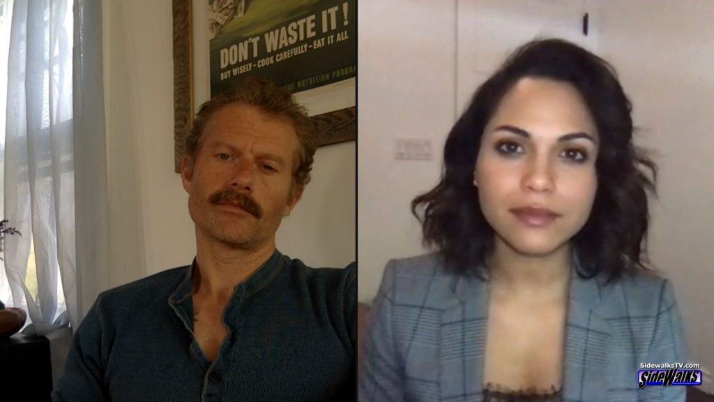 James Badge Dale and Monica Raymund are interviewed on Sidewalks Entertainment