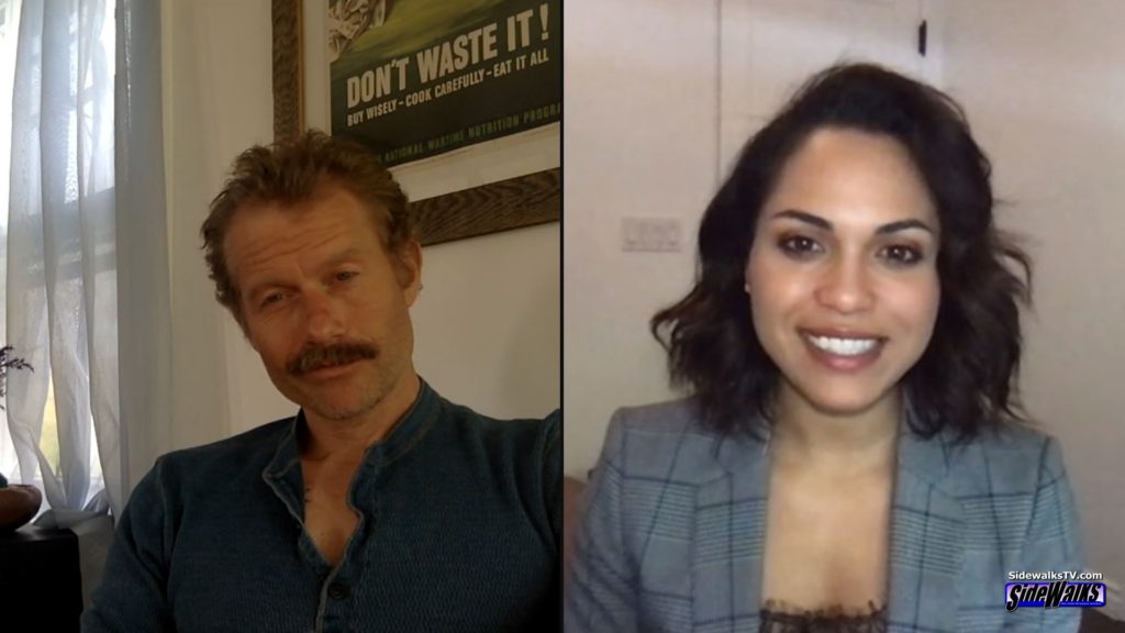 James Badge Dale and Monica Raymund are interviewed on Sidewalks Entertainment