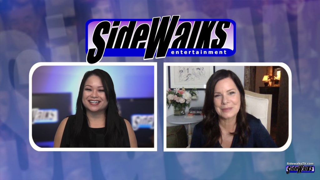 Host Lori Rosales talks to Marcia Gay Harden