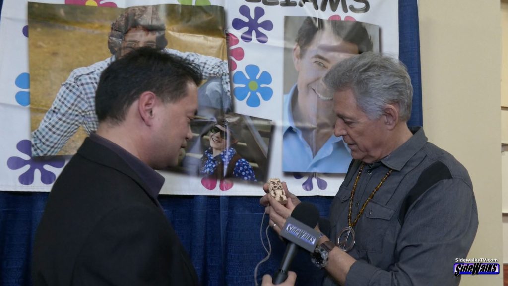 Barry shows a copy of the infamous Tiki idol from the Hawaii episodes of "The Brady Bunch."