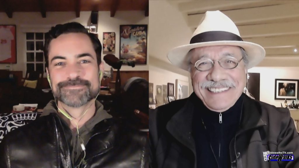 Danny Pino and Edward James Olmos in a two-shot from our interview