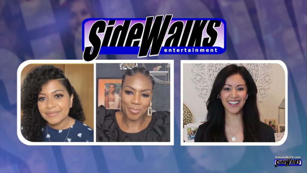 Rebecca Naomi Jones and Patrice Covington are interviewed by host Veronica Castro