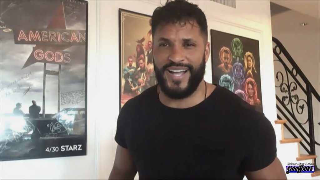 Ricky Whittle solo shot during our interview