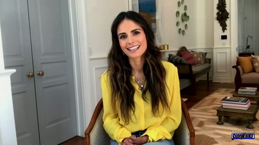 Jordana Brewster sitting and smiling