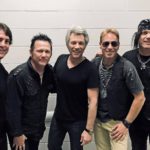 Kings County members posing with Bon Jovi backstage