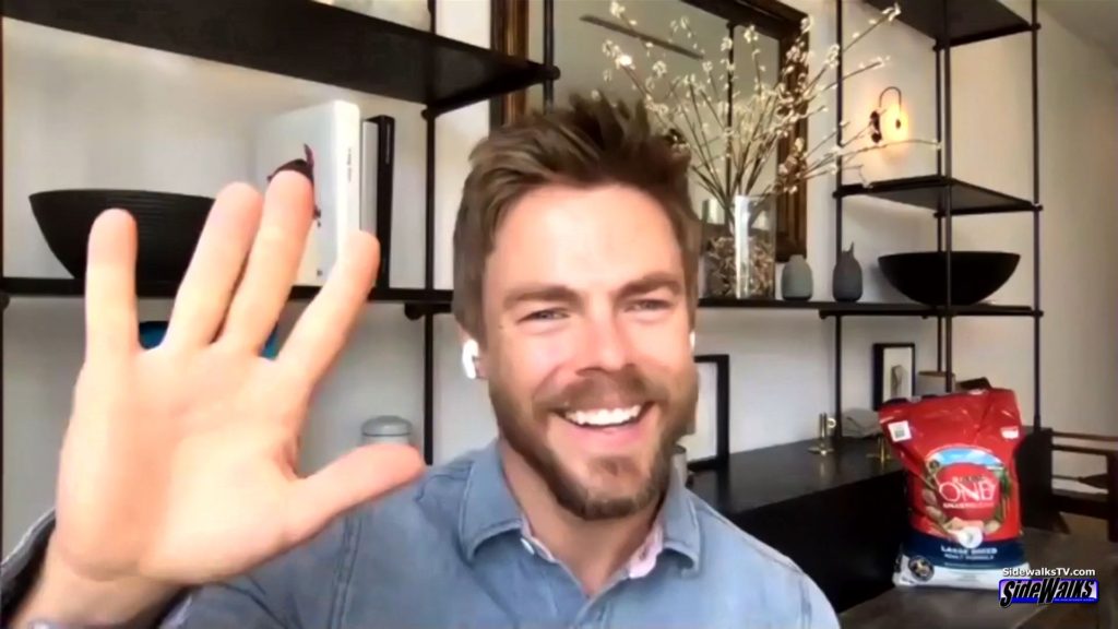 Derek Hough waves goodbye