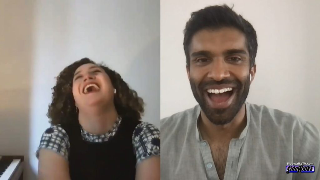 Laughter between Rose Matafeo and Nikesh Patel 