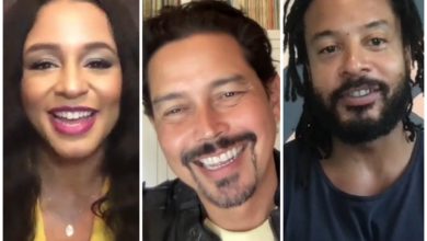 Three shot with actors Carra Patterson, Anthony Ruivivar, and Brandon Jay McLaren