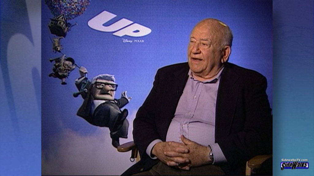 Ed Asner looks to the side during our interview