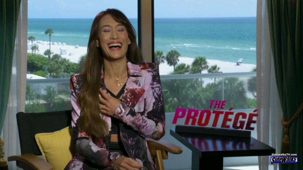 Maggie Q laughing