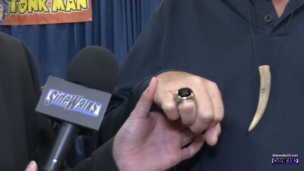 Closeup of The Honky Tonk Man's Hall of Fame ring