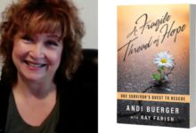 Andi Buerger and her book, A Fragile Thread of Hope: One Survivor's Quest to Rescue