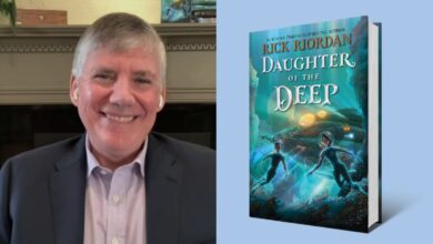 Rick Riordan and his latest book, Daughter of the Deep