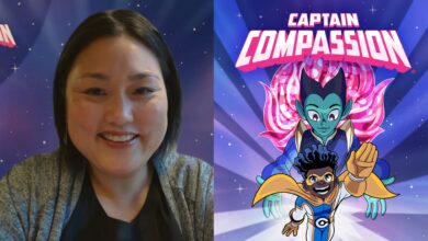 Tia Kim and a Captain Compassion poster