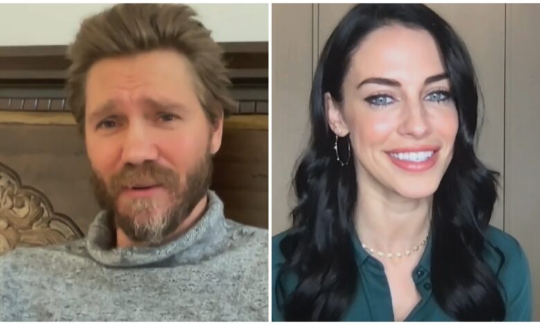 Chad Michael Murray and Jessica Lowndes in a two shot during our interview