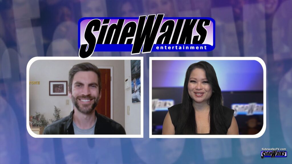 Host Lori Rosales talks to Wes Bentley in a two-shot