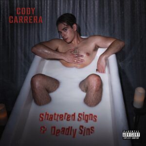 Cody Carrera's debut album cover: Shattered Signs & Deadly Sins