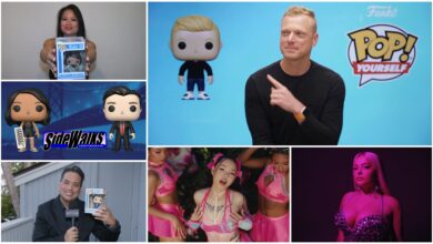 Collage of scenes and performers appearing in the episode