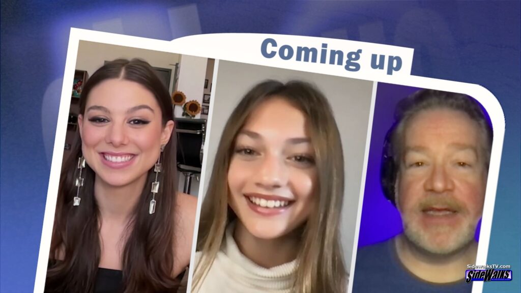 Kira Kosarin, Maya Le Clark and Chris Tallman  in our Coming up tag