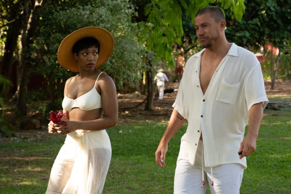 Naomi Ackie stars as Frida and Channing Tatum as Slater King