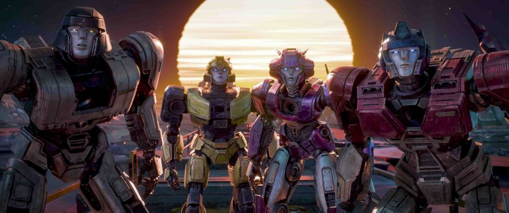 Brian Tyree Henry (D-16), Keegan-Michael Key (B-127), Scarlett Johansson (Elita-1) and Chris Hemsworth (Orion Pax)