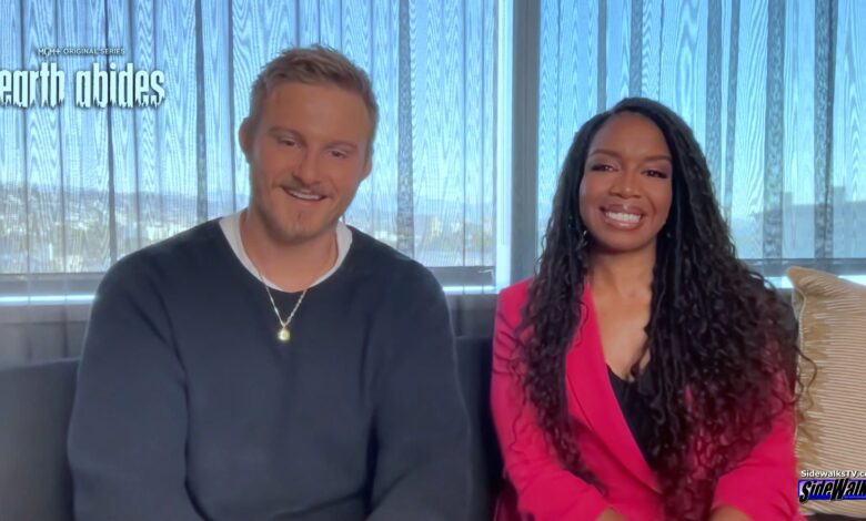 All smiles from Alexander Ludwig and Jessica Frances Dukes