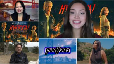 Collage of scenes and performers appearing in the episode