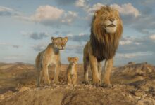 Afia (voiced Anika Noni Rose), Young Mufasa (voiced by Braelyn Rankins) and Masego (voiced by Keith David)