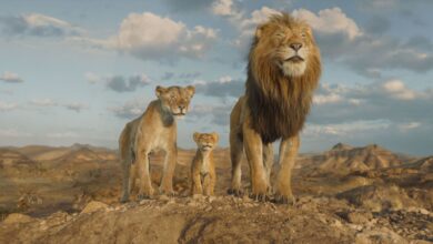 Afia (voiced Anika Noni Rose), Young Mufasa (voiced by Braelyn Rankins) and Masego (voiced by Keith David)