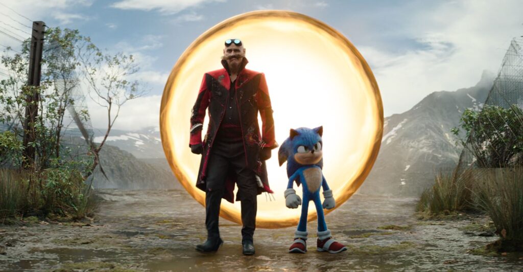 Jim Carrey as Ivo Robotnik and Sonic (Ben Schwartz)