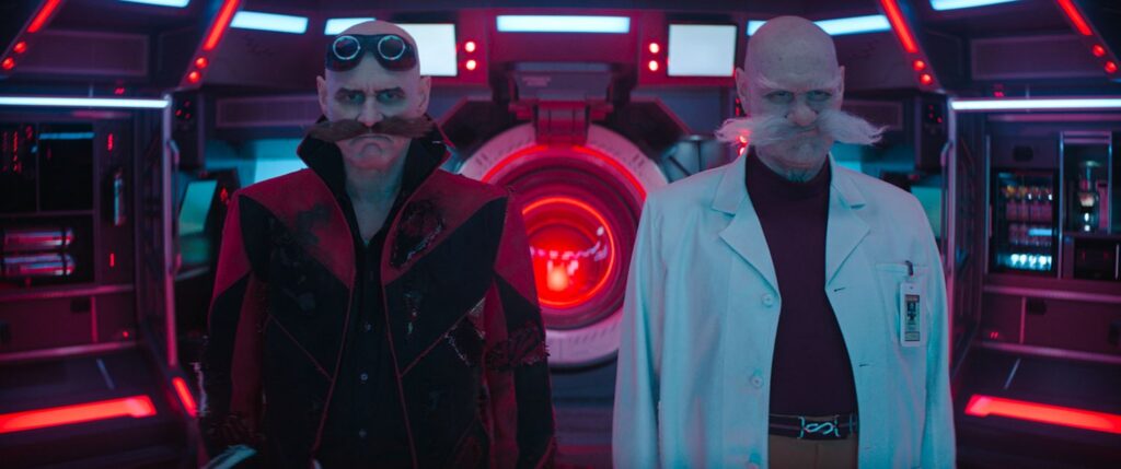 Jim Carrey as Ivo Robotnik and Gerald Robotnik