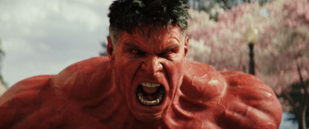 Red Hulk/President Thaddeus Ross (Harrison Ford) in film still.